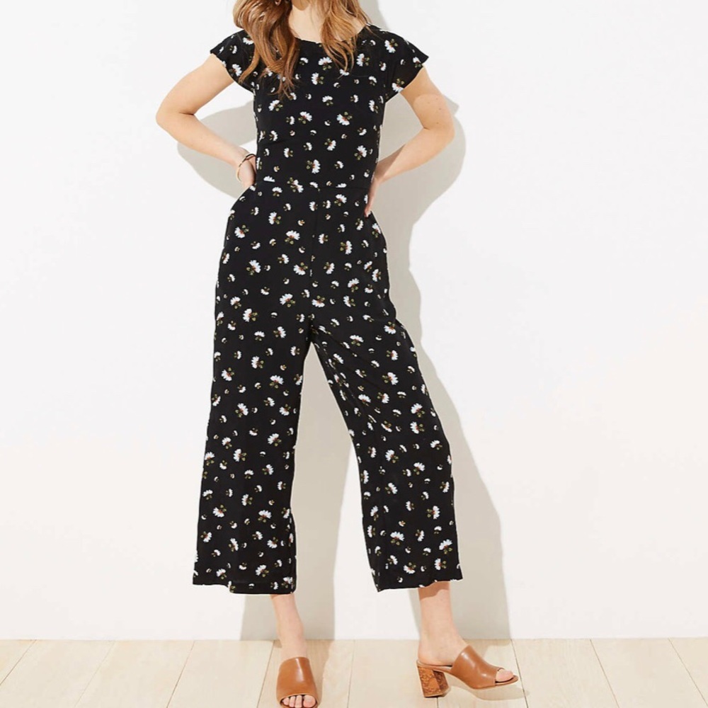 LOFT Lily Tie Back Jumpsuit NWT
